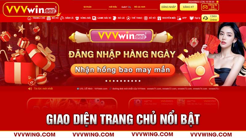 Giao diện trang chủ nổi bật Giao diện trang chủ nổi bật